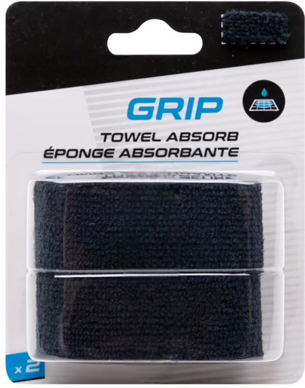 NIMZ Dynamic Towel Grip For Badminton Racquet | Super Absorbent Racquet Overgrip | Pack Of 2| Towel Grip(Black, Pack of 2)