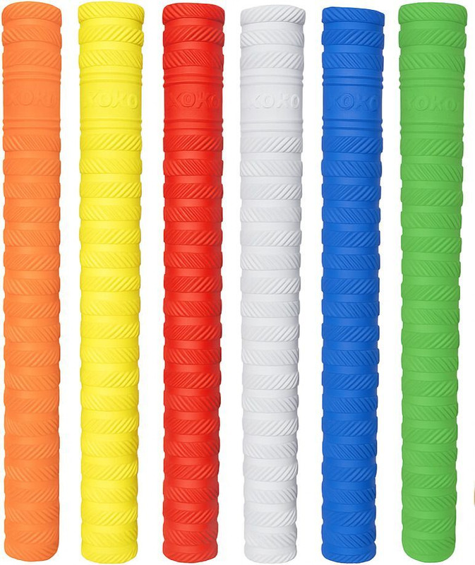XOKO Cricket Bat Grip – Non-Slip, Shock-Absorbing & Durable Tacky Touch(Multicolor, Pack of 6)