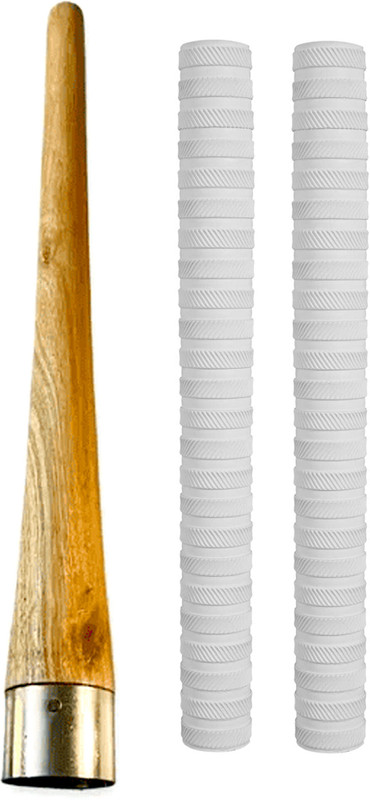 Factoryvala 2 White Cricket bat grips with 1 gripper cone Combo Ultra Tacky(White, Beige, Pack of 3)