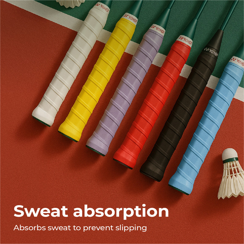 Lifelong Badminton Grip Multicolour Anti Slip Tennis Racket Grip Absorbent Over grip(Pack of 6)