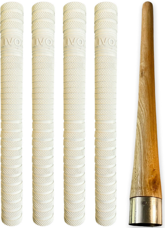 SIXTEEN Thunderblade, Dynamic And Bracelet Texture Cricket Bat 3 Grips And Wooden Cone Ultra Tacky(White, Pack of 4)