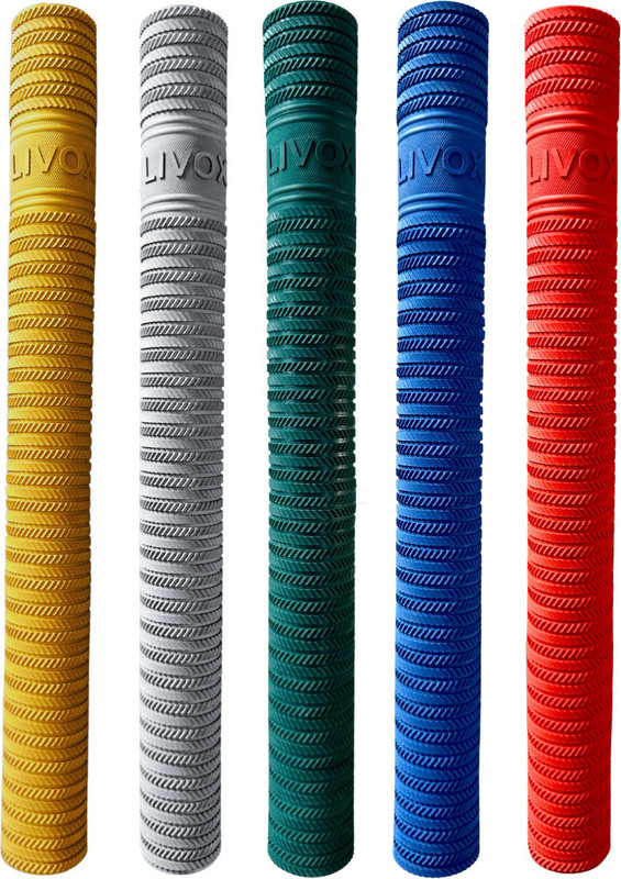 LIVOX First Quality Ring Texture Cricket Bat Grips for Very Good Comfort And One Cone Ultra Tacky(Pack of 8)