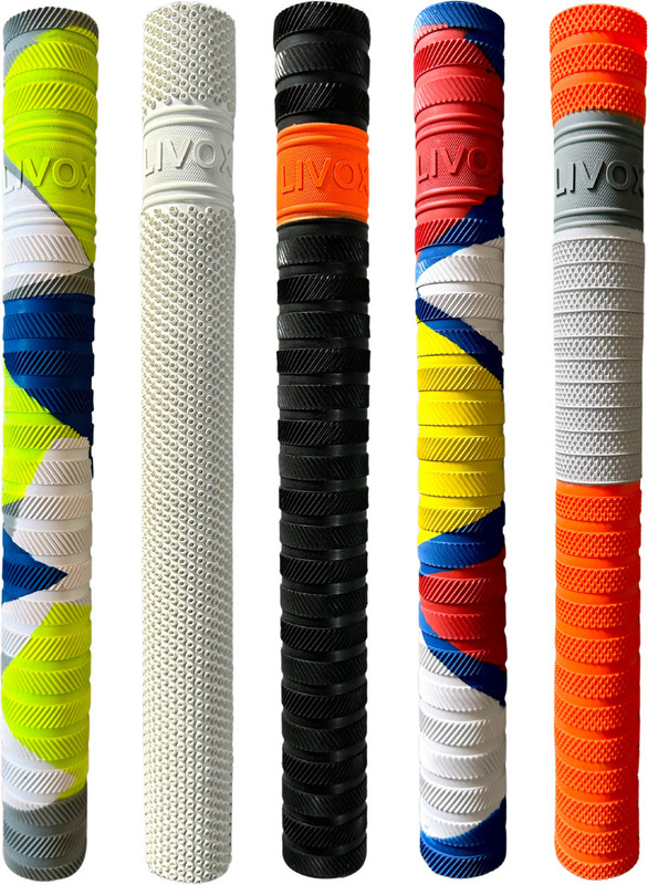 LIVOX Thunderblade, Dynamic, Octopus Texture Cricket Bat Handle Grips For Good Comfort Ultra Tacky(Multicolor, Pack of 3)
