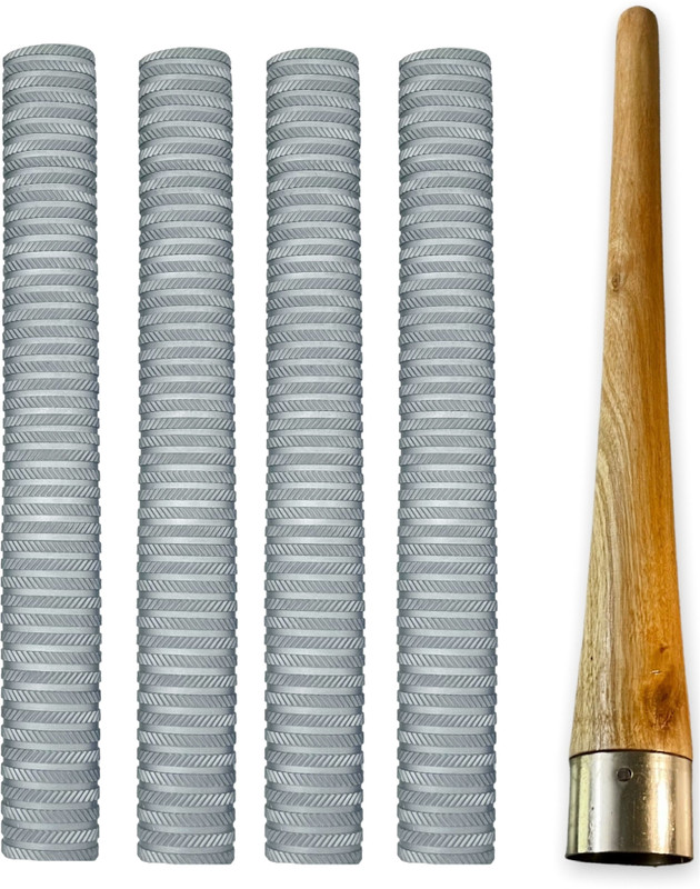 LIVOX First Quality Gold Ring Texture Cricket Bat Grip And One Wooden Grip Cone Extra Tacky(Gold, Pack of 2)