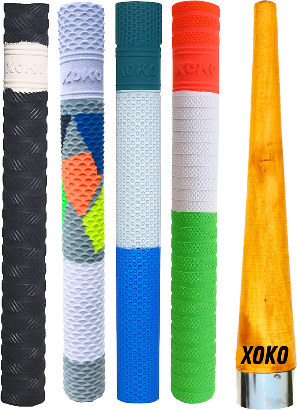 XOKO Comfortable 4 Rubber Grips for Better Shock Absorption 1 Gripper Con for Cricket Super Tacky(Pack of 5)