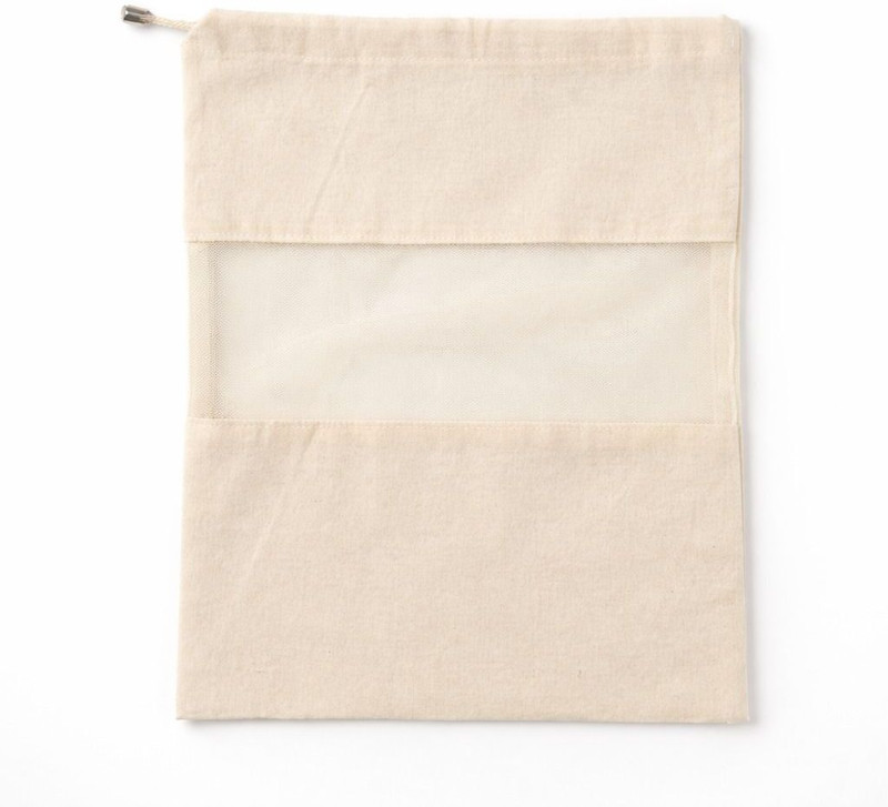 Vediq Reusable Cotton Mesh Bag Combo (Set of 6) Cotton Fruit & Vegetable Basket(Beige)