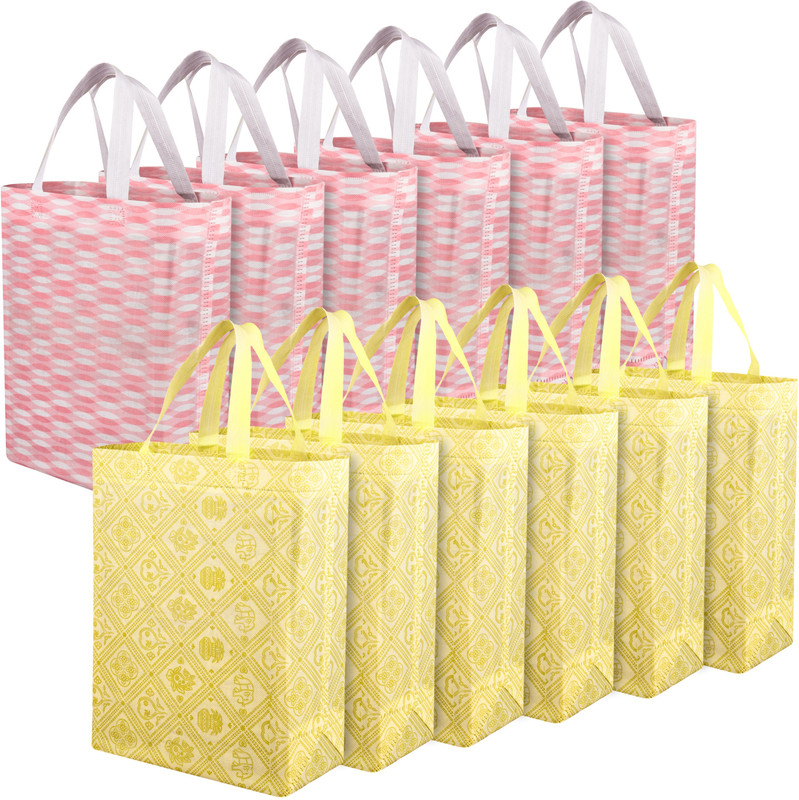 HOMESTIC Shopping Handbag|Pack of 12|Multicolor Pack of 12 Grocery Bags(Multicolor)