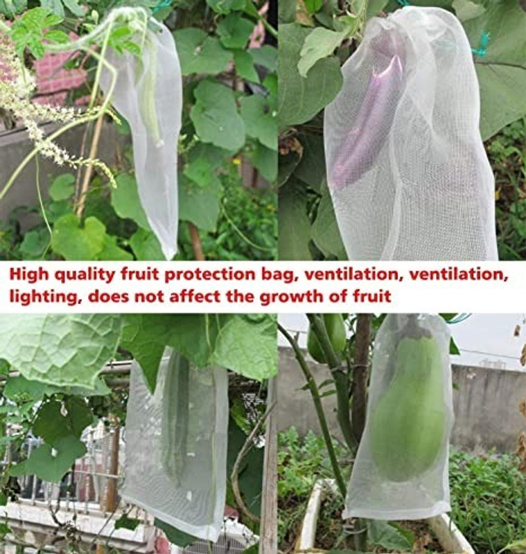 ZIMBLE Fruit Protection Fruit Net Bag Reusable Washable 6x10 inch Pack of 100 Grocery Bags(Multicolor)