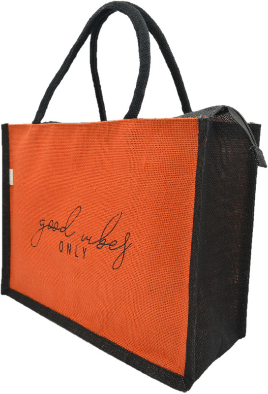 JUTEKA JB257F Grocery Bag(Orange, Black)