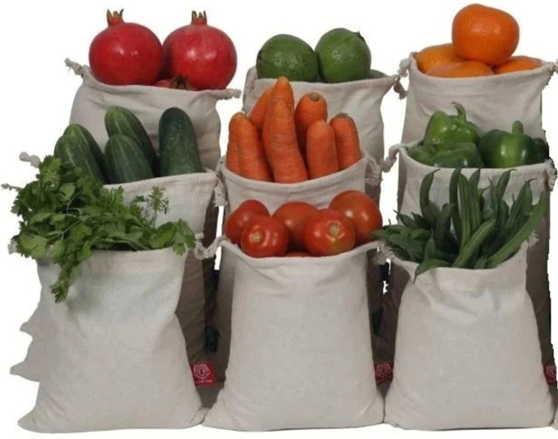 Yokshith Vegetable Cotton Bags(White)