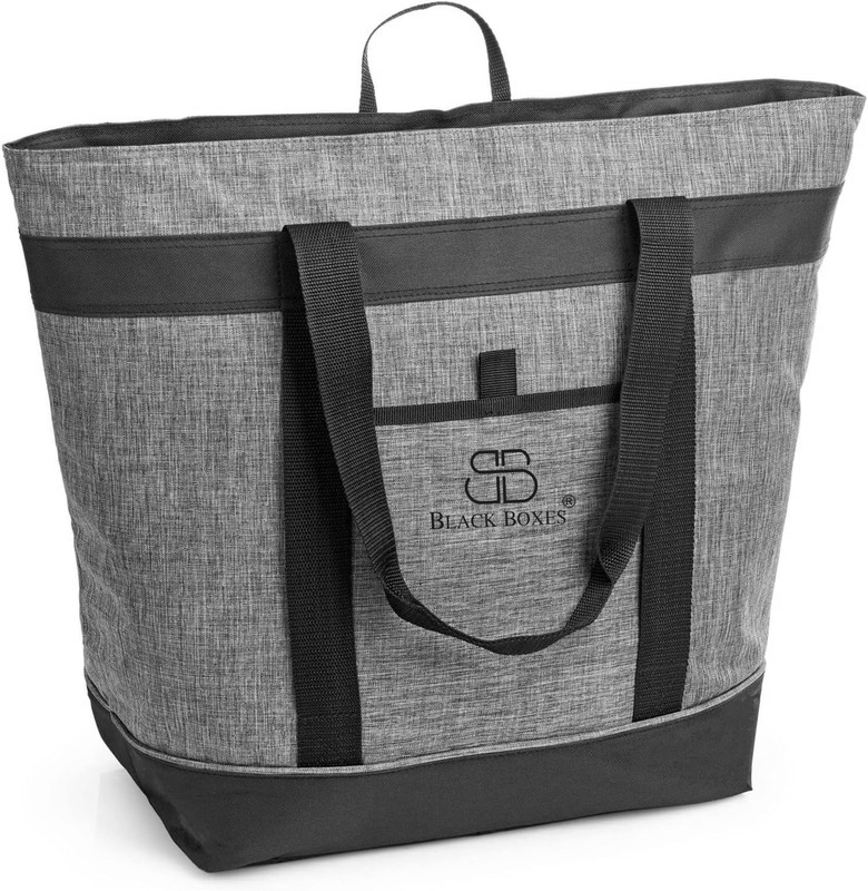 BlackBoxes Shopping Bags for Carry Milk Grocery Fruits Vegetable with Handles Grocery Bag Grocery Bag(Grey)