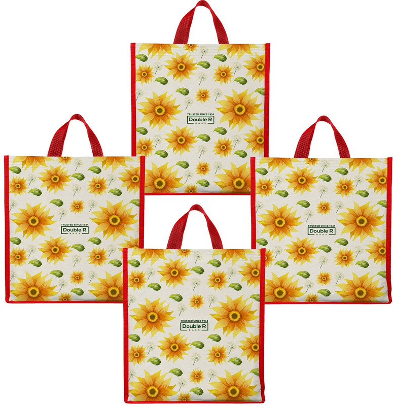 DOUBLE R BAGS Eco Cotton Canvas Grocery Bag Coconut Print Pack 6 Grocery Bag(Multicolor)