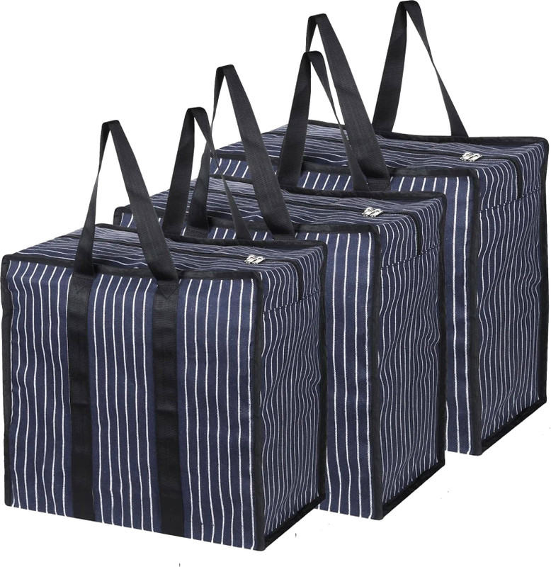 DBK Choice Jambo Storage Bag (Jhola Bag | Carry Bag) Pack of 3 Grocery Bags(Black)