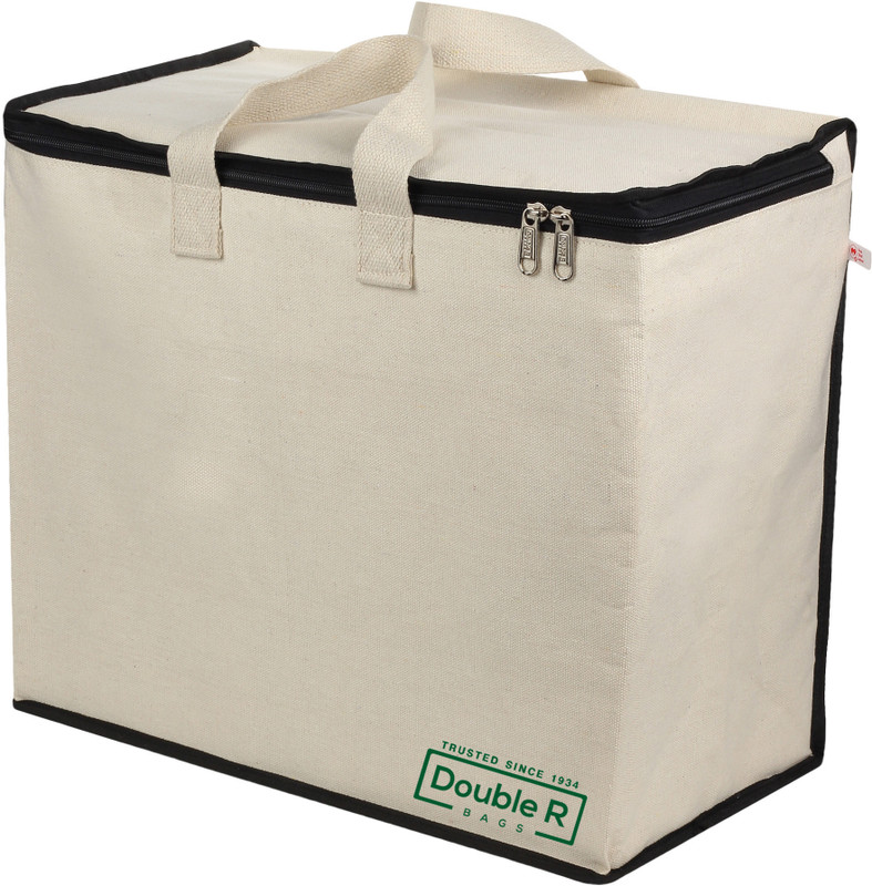 DOUBLE R BAGS Cotton Handle with Multipurpose Grocery, Vegetable, and Clothes Storage Zip Bags Grocery Bag(Black)