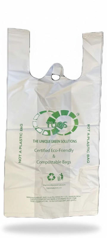 TUGS Eco Friendly Grocery Carry Bags Size 13x16 Pack of 110 pieces Grocery Bag(White)