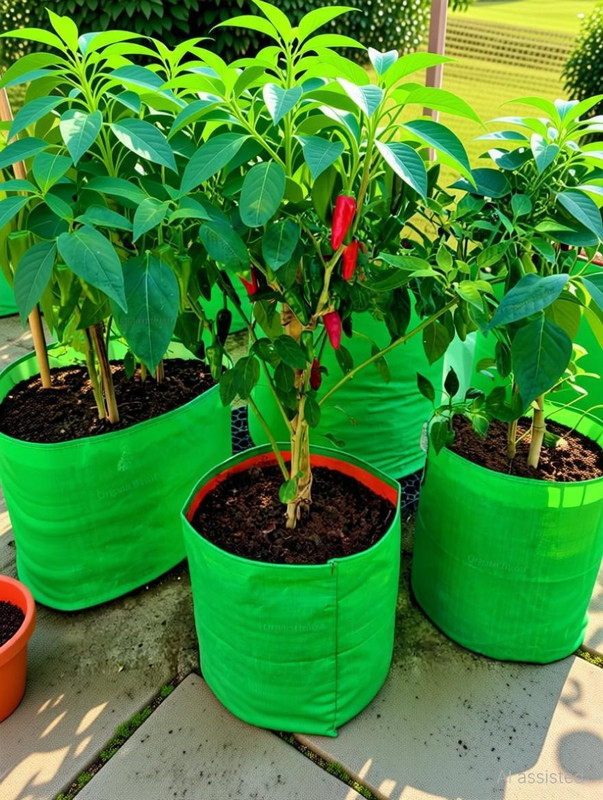 Golden retro GOLDEN RETRO gardening grow bag 12"x12" (Pack of 05) Grow Bag Grow Bag