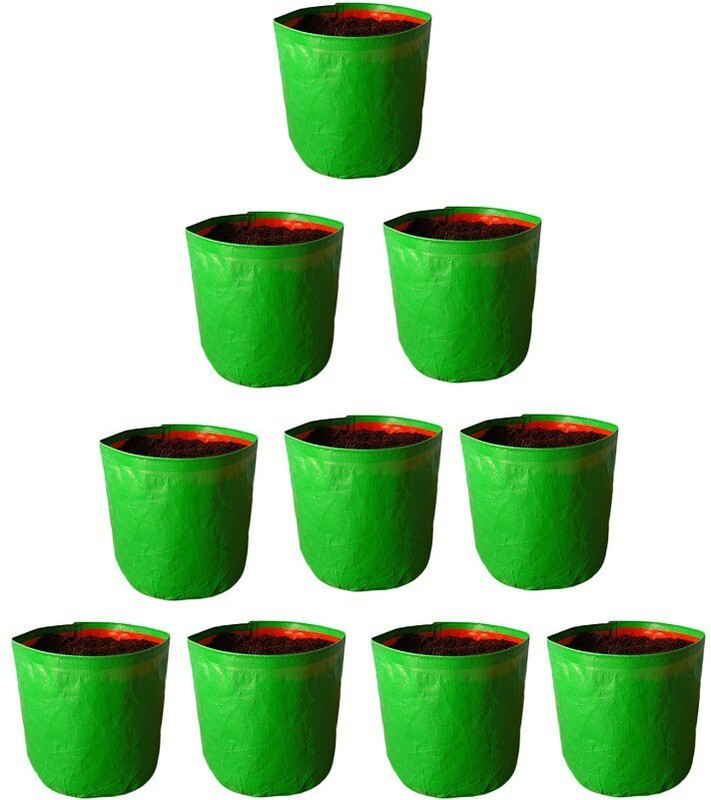 GROWGREEN Terrace gardening 12"x12" Inch (Pack of 10) 250 GSM Grow Bag