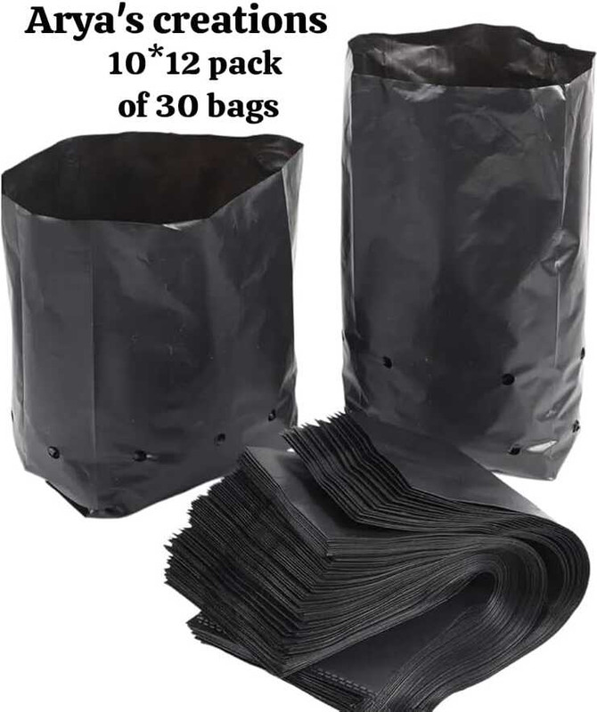 ARYASFASHION 10X12 Nursery Bags Pack of 30 plastic Poly Grow Bag