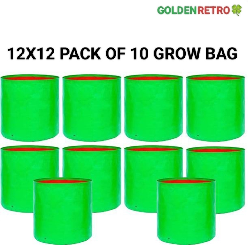 Golden retro GOLDEN RETRO Terrace gardening grow bag 12"x12" (Pack of 10) Grow Bag Grow Bag