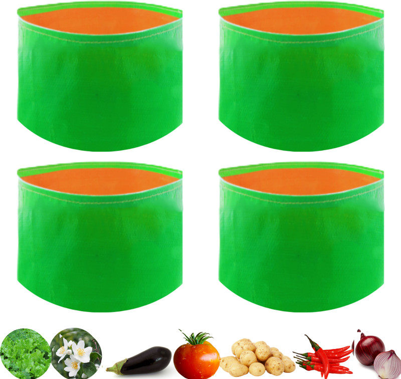 GROWITY 18x18 INCH HDPE Uv Protected Green Color Plants Grow Bag