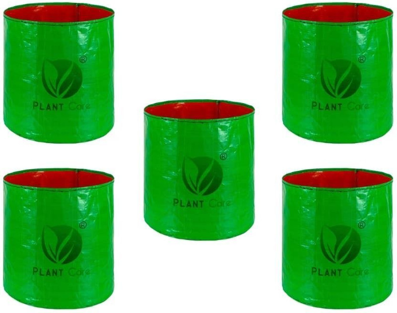 PLANT CARE PLANT CARE Big Grow Bags (HDPE, Green) for Fruit Trees (12X12 Inch, Pack Of 5) Grow Bag