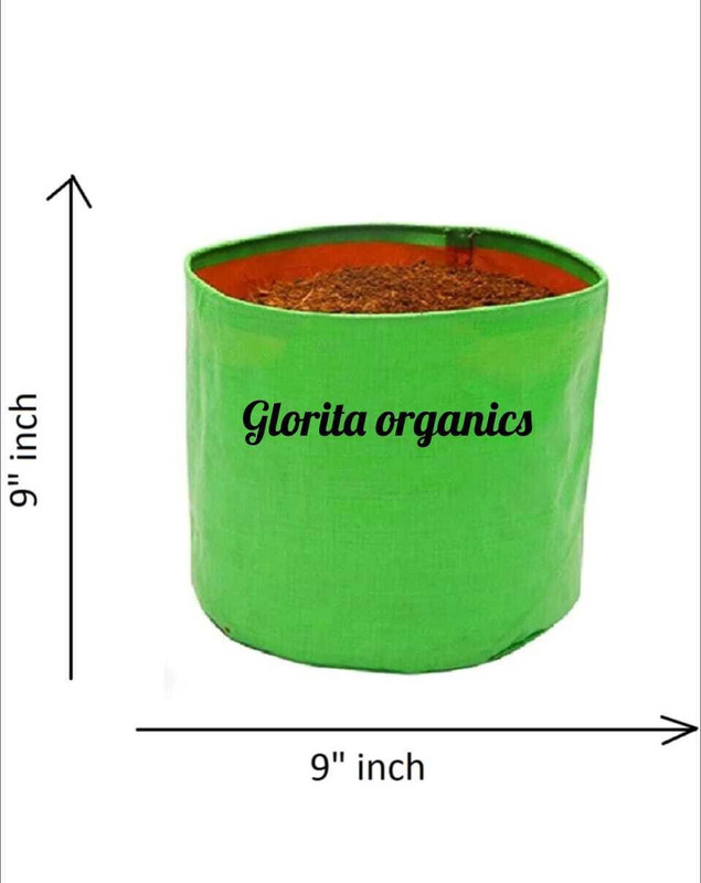 glorita organics HDPE 250GSM GROW BAG 15"*15" INCH PACK OF 04 Grow Bag