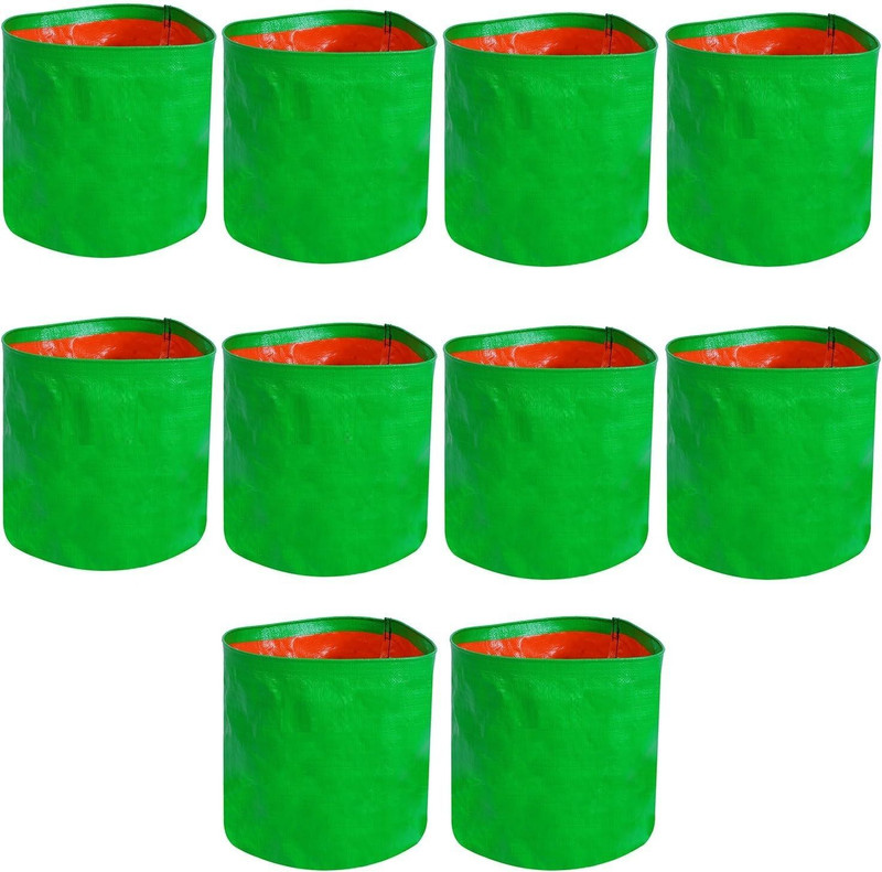 AZHAL AGRO Hdpe Grow Bag (12 X 12 Inch,Dia X Height)- Suitable for All Vegetables, Green Grow Bag