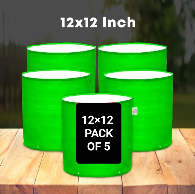 RVSGARDENMEN Flower Plants Pots Terrace Gardening Grow Bag (12" X 12") - (Pack of 10) Grow Bag