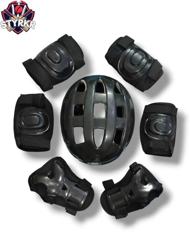 STYRKR Protective Skating / Cycling Guard Kit | Multi Sport Gear for Kids 21$ Skating Guard Combo(Red)