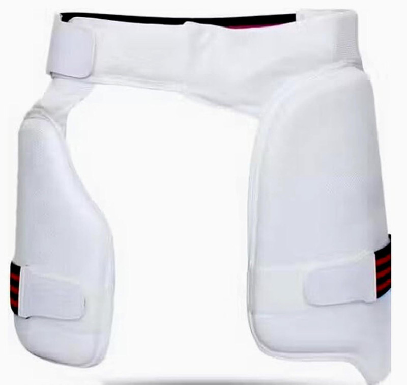 QURA N remium Cricket Batting Leg Guards Cricket Inner Thigh Guard(White)