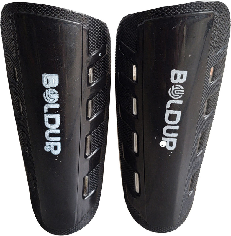 BOLDUP Plastic Shinguard for Football Games Matches, Training Football Shin Guard(Black)