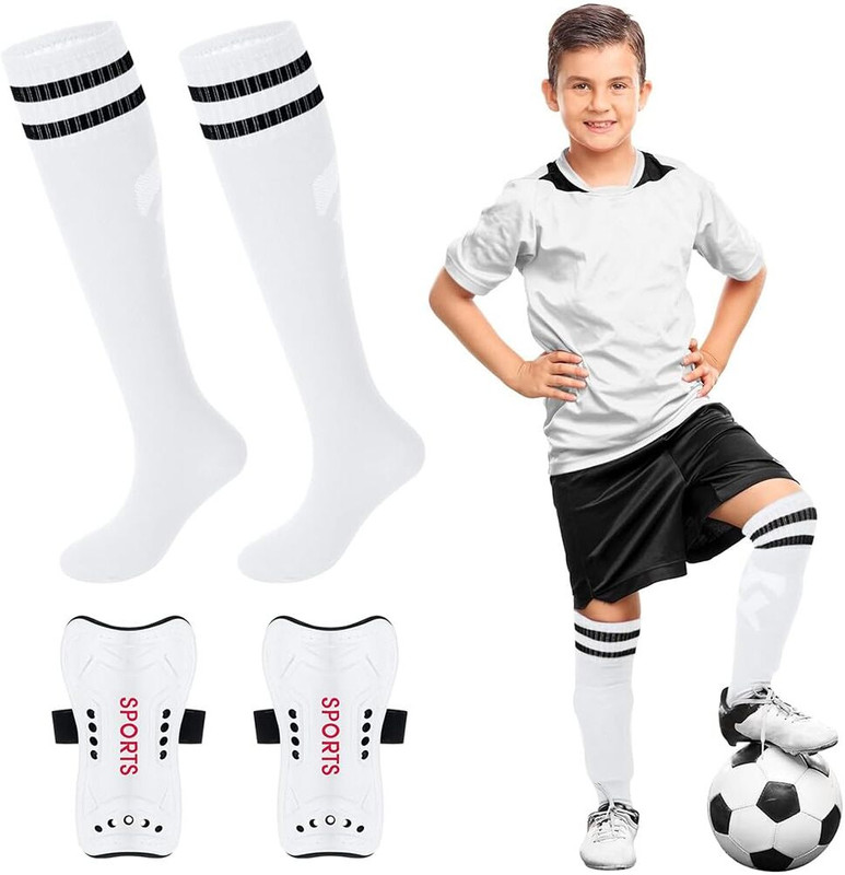 PLAY HARD Football Shin Pads Lightweight Protective Gear for Adult Youth Soccer Training Football Shin Guard(Black)