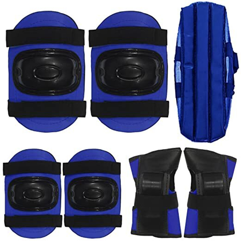 GALY Kid's Head, Knee, Elbow and Palm Guard Safety Protective Guard Kit Skating Elbow Guard(Multicolor, Blue, Red)