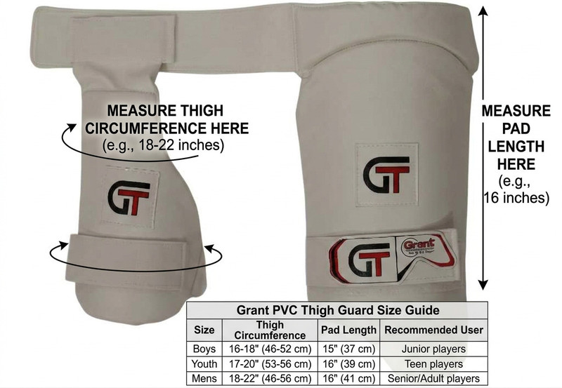 GRANT PVC Cricket Thigh Guard for Right Hand Mens/ Thigh pads Cricket Thigh Guard