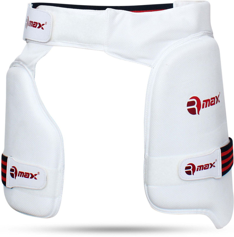 Rmax Lower Body Protection Cricket Thigh Pad Double Inner Thigh Pad Guard Cricket Thigh Guard(White)