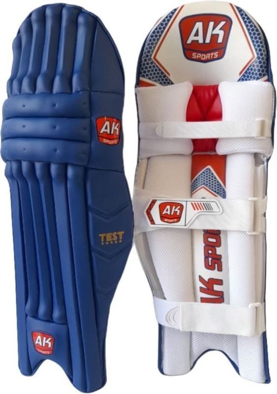 Aksports Ak Butting Legguard/Pads TEST Men's 27 Inch (Right Hand Batsman) Cricket Guard Combo(Blue)