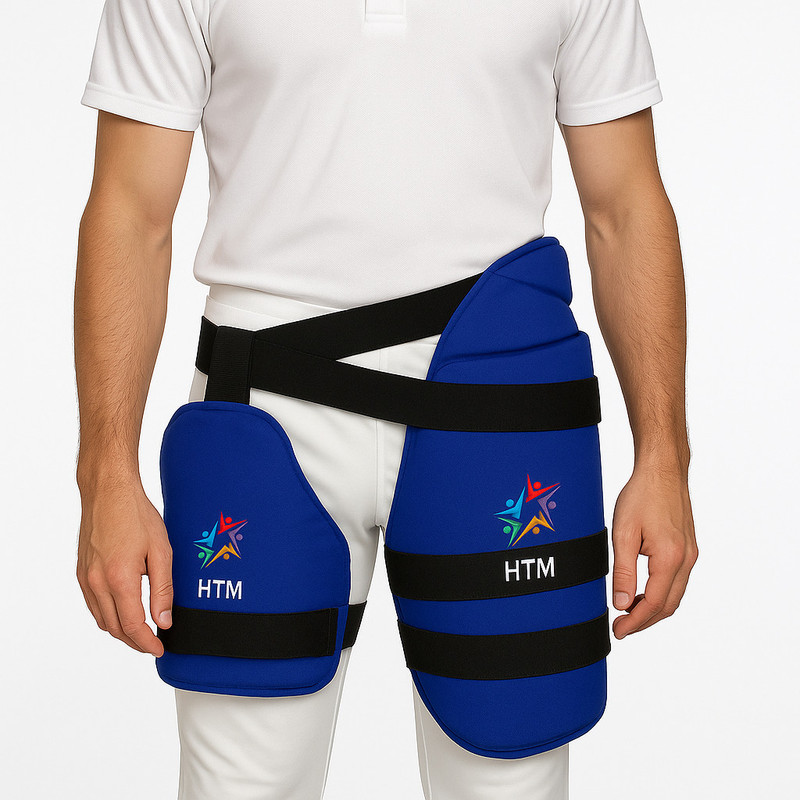 HTM Royal Blue Thigh Guard Thigh Pad , Protection Equipment for Cricket Players Cricket Thigh Guard(Blue)