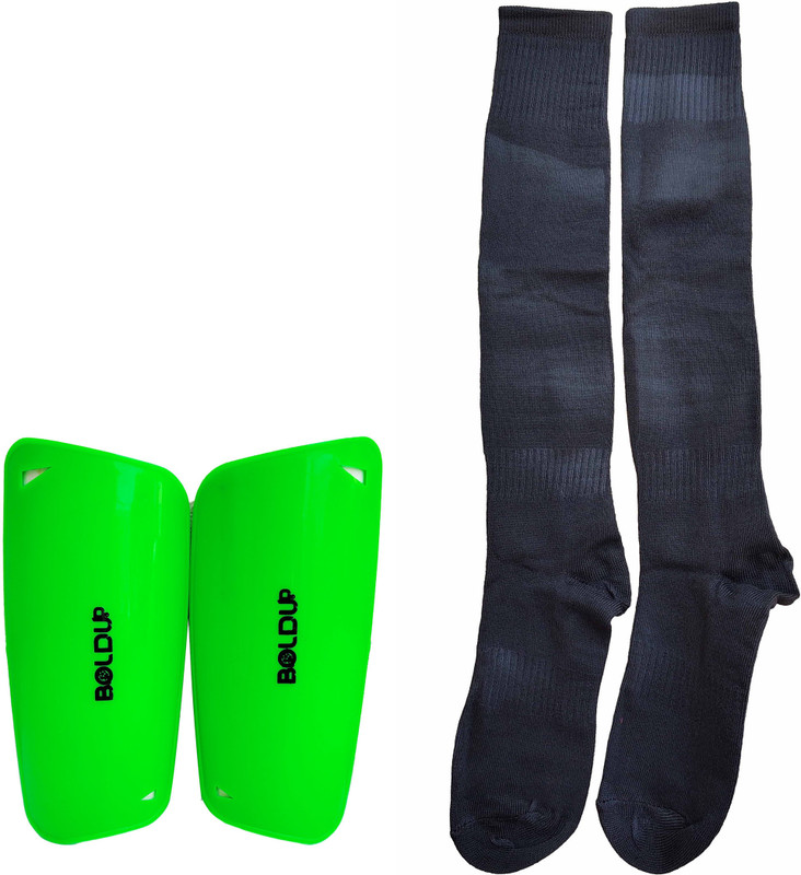 BOLDUP Shinguards for classic football, safety guards, and Socks Football Shin Guard(Red)