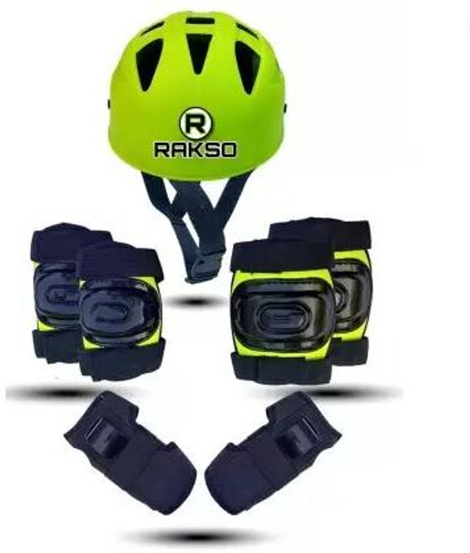 Rakso Kids Protective Skating Guard Kit (SMALL) Skating Guard Combo(Green)