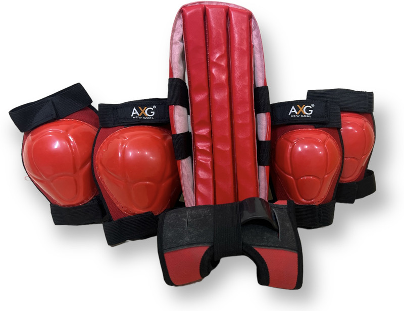 AXG NEW GOAL Unique design Quintessential Durable & Stylish Protective Kit for Cycling/ Skating Guard Combo(Red)