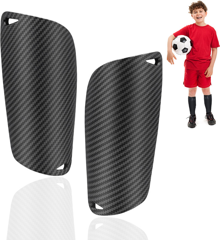 SERPLEX Mens Football Shin Guards Sport Shin Pads Socks Set Comfortable Leg Protection Football Shin Guard(Black)