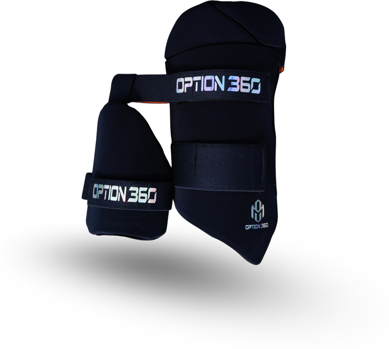 OPTION 360 Combo Thigh Guard (Men's Left Hand) Navy Blue Cricket Thigh Guard(Black)