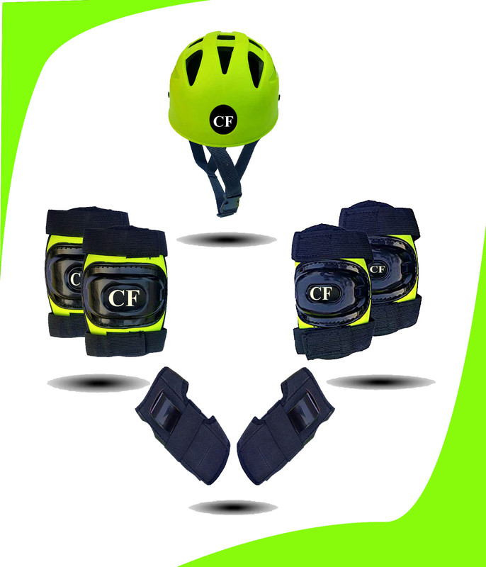 Felidae Kids Skating Protection Set (Age 6 to 14 Yrs, Small) Set of 4,Foam Padded Skating Guard Combo(Green)