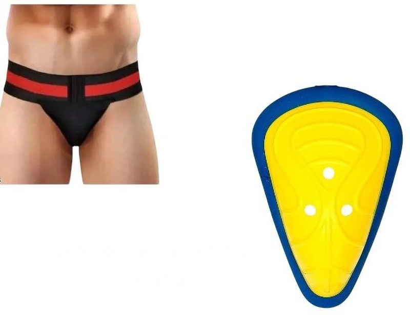 gymfreak Premium Men's Supporter (M Size) with Free L-Guard (Youth) for Cricket, Abdominal Guard(Multicolor)