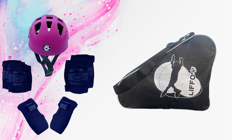 Liffo Skating Guard Set Protection kit for Age 6-14 Years with Skate Bag Skating Guard Combo