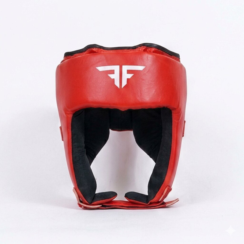 fire fenix High-Density Foam Protection Helmet for MMA, Muay Thai Boxing Head Guard(Red)