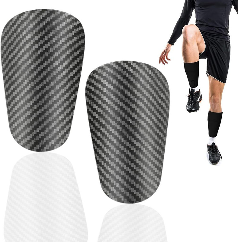 Qpets Football Shin Pads Lightweight Protective Gear for Adults and Youth Soccer Football Shin Guard(Black)