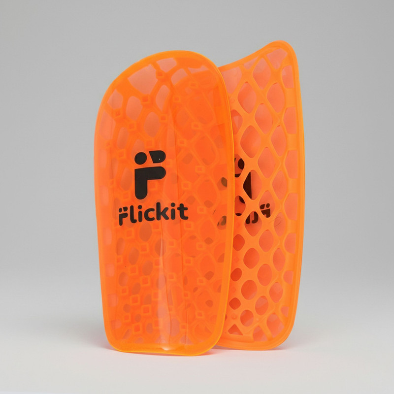 Flickit Shin Guards for Football, Soccer & Hockey - Honeycomb Pattern - ProHex (Medium) Football Shin Guard(Green, Black)