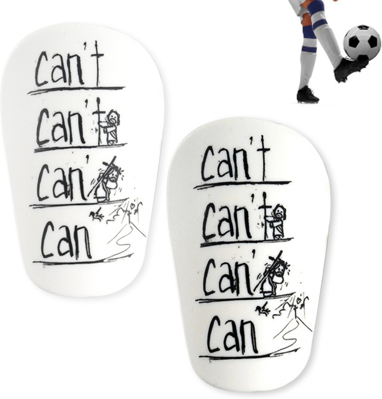 PROBEROS Mini Shin Guards Inspiring Shin Guard Lightweight Anti-impact Shin Guard Football Shin Guard(White, Black)