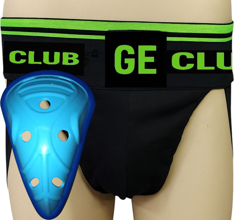Garg Enterprises SUPPORTER LARGE WITH ABDOMINAL GUARD BLUE COMBO Abdominal Guard(Blue, Black)